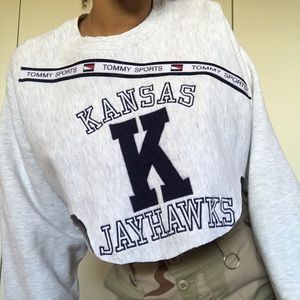 KANSAS JAYHAWKS EMBROIDERED VINTAGE JERSEY